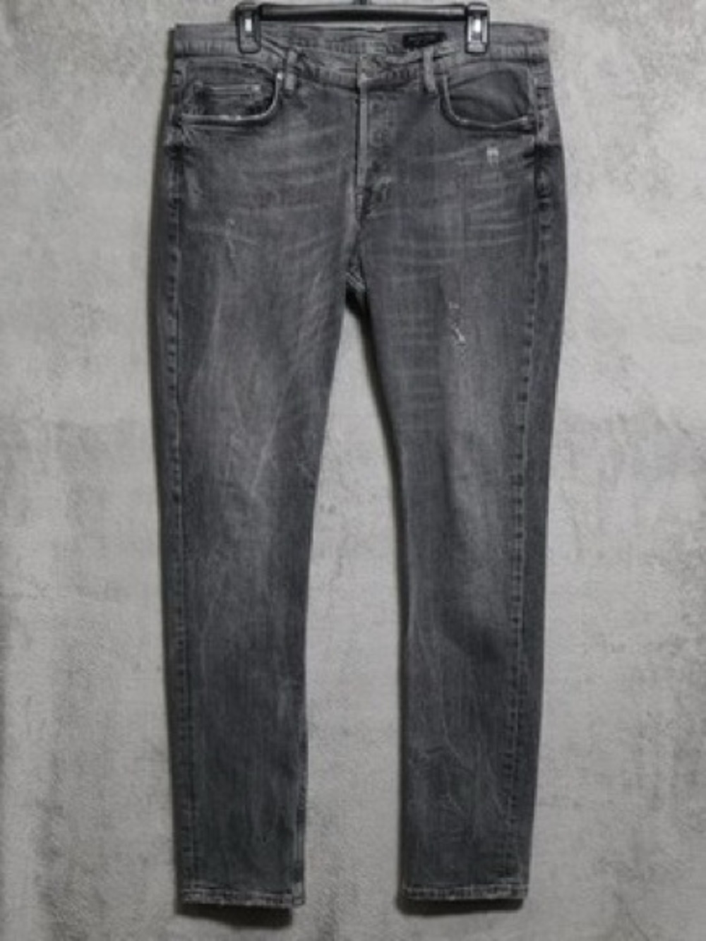 AllSaints Slim Straight Jeans in Gray Wash